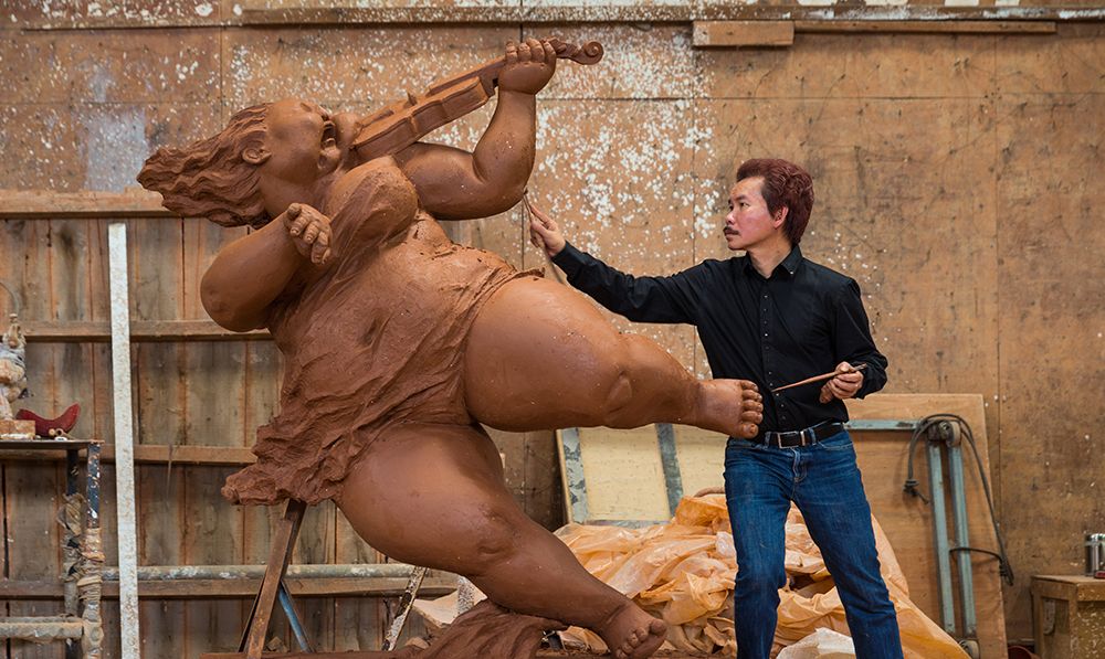 樂活飽滿，人文關懷——著名雕塑家許鴻飛